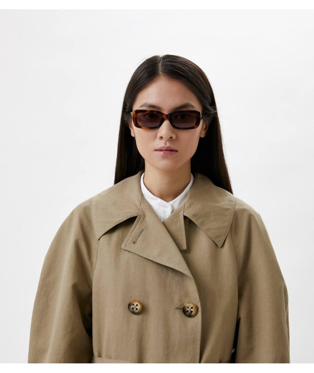 DKNY Коричневые пластиковые солнцезащитные очки, фото 9