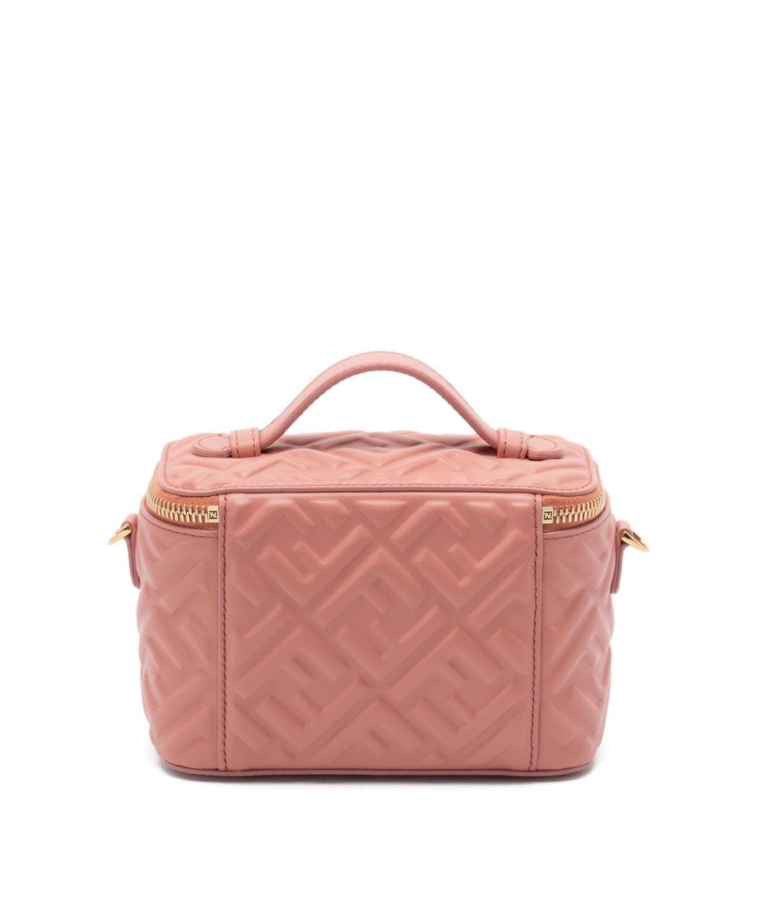 FENDI Розовая кожаная сумка через плечо, фото 3