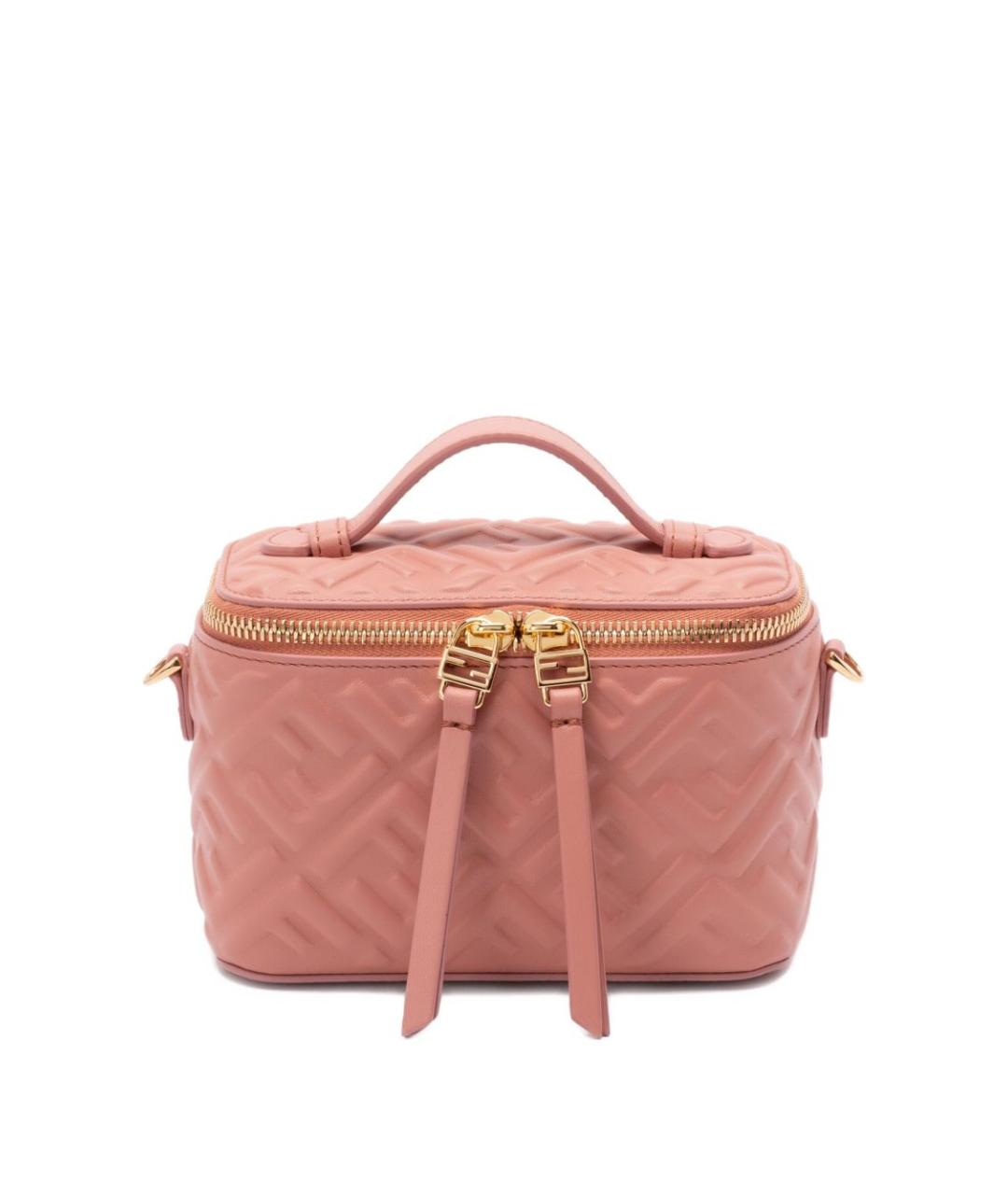 FENDI Розовая кожаная сумка через плечо, фото 1
