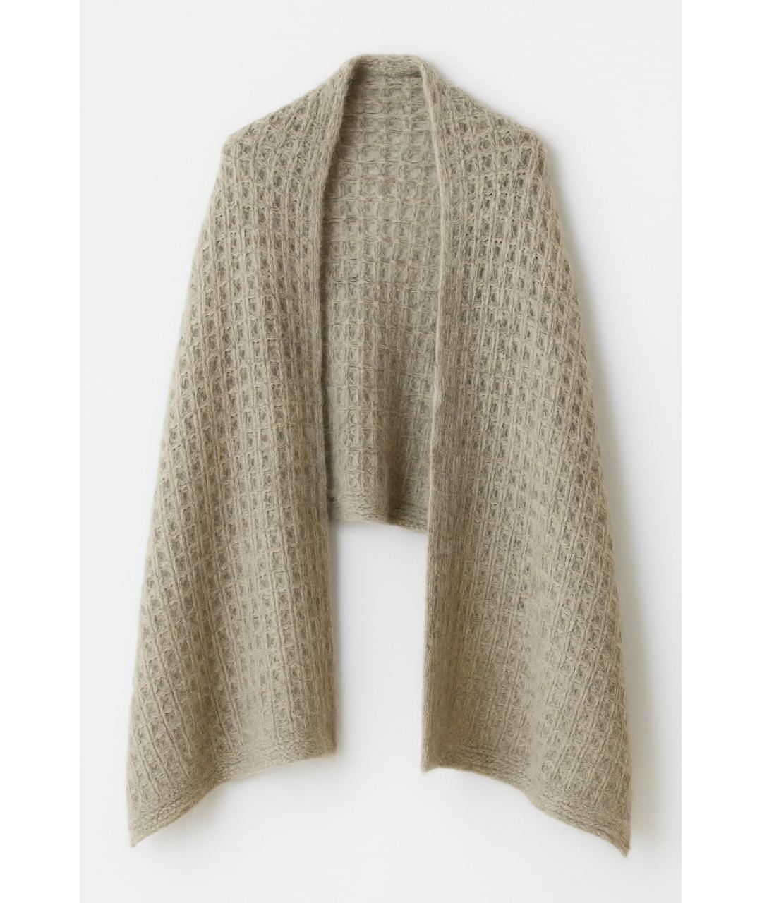 GENTRY PORTOFINO Серый шерстяной шарф, фото 8