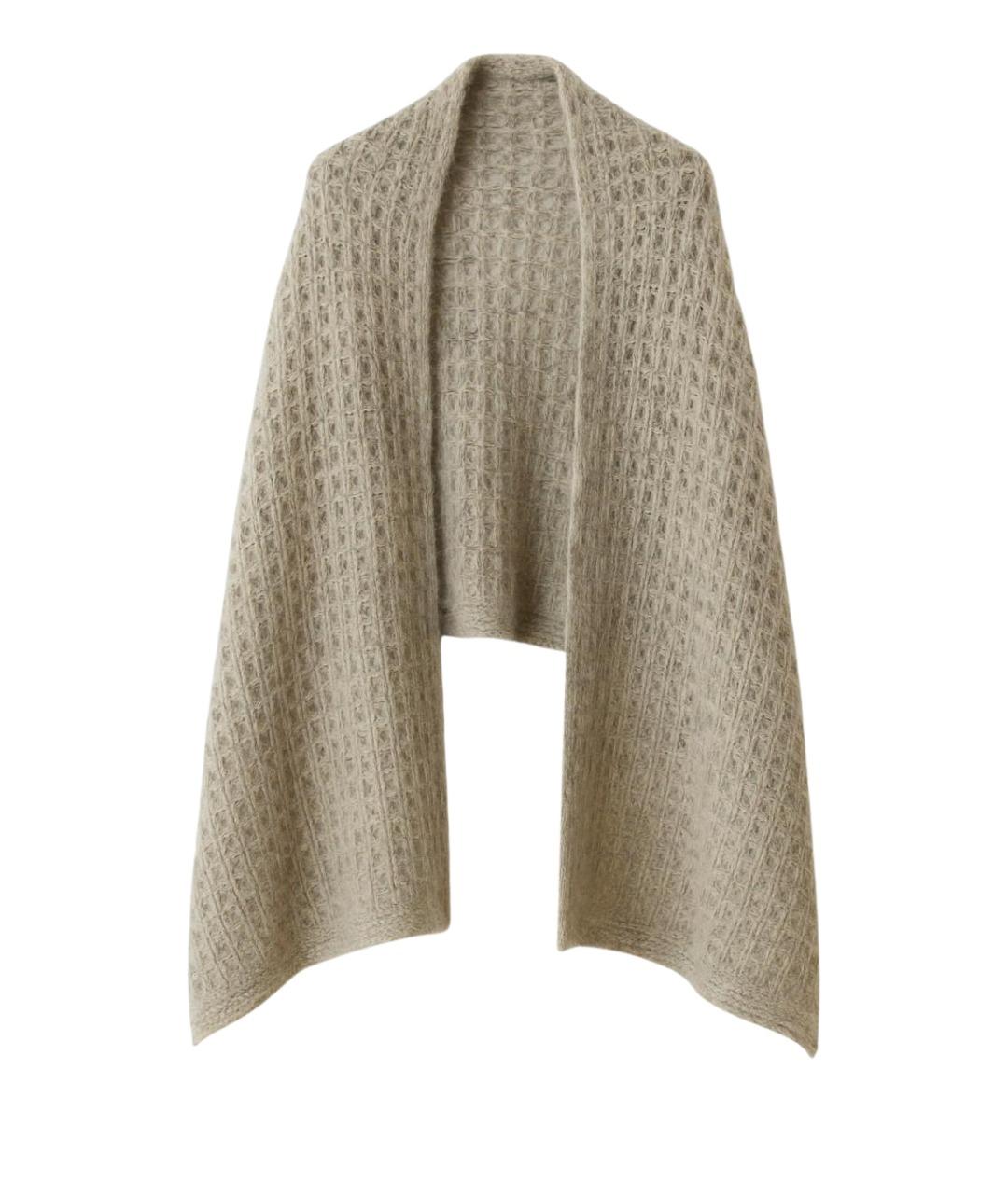 GENTRY PORTOFINO Серый шерстяной шарф, фото 1