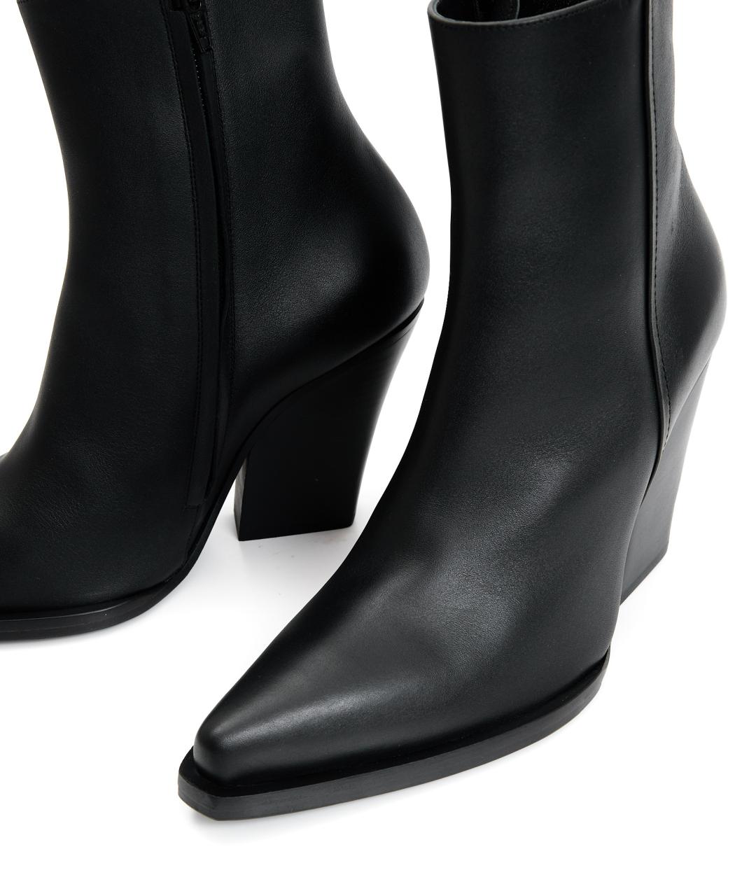 MAGDA BUTRYM Черные кожаные ботильоны, фото 4