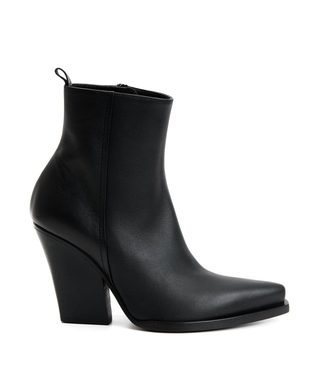 MAGDA BUTRYM Черные кожаные ботильоны, фото 6