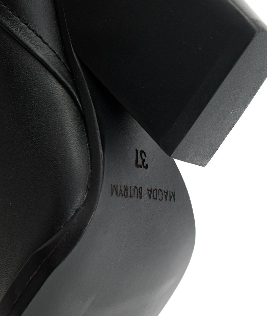 MAGDA BUTRYM Черные кожаные ботильоны, фото 5