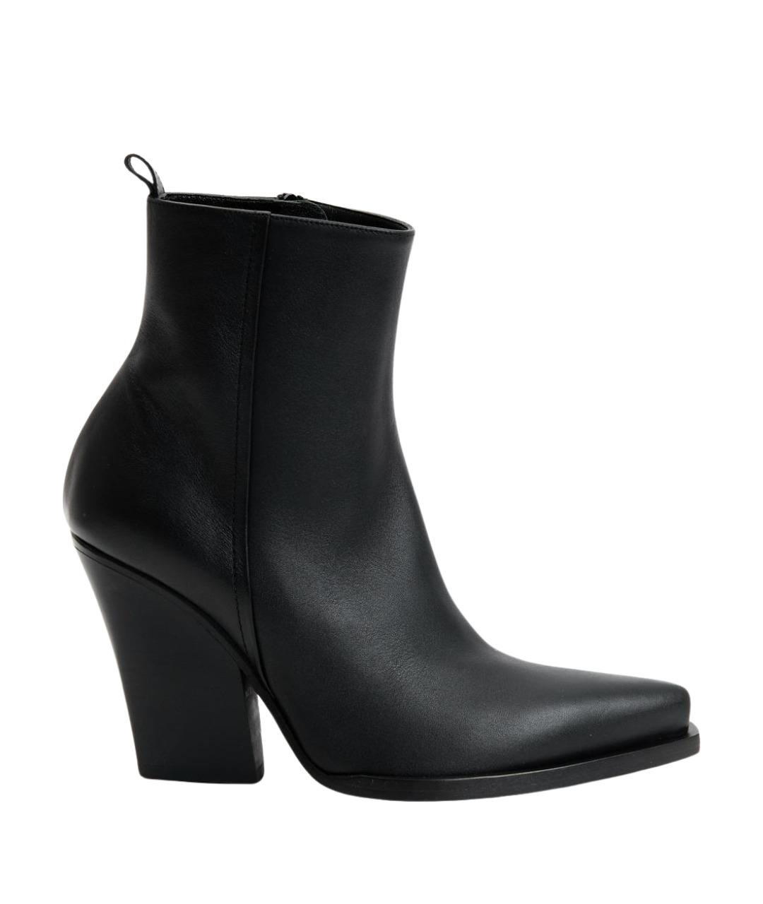 MAGDA BUTRYM Черные кожаные ботильоны, фото 1