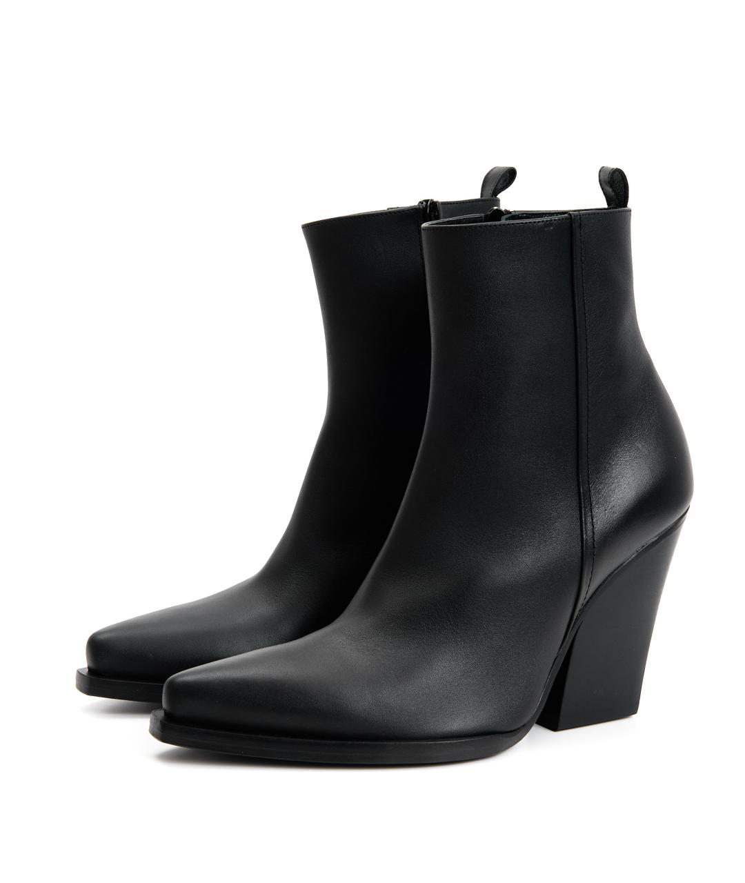 MAGDA BUTRYM Черные кожаные ботильоны, фото 2