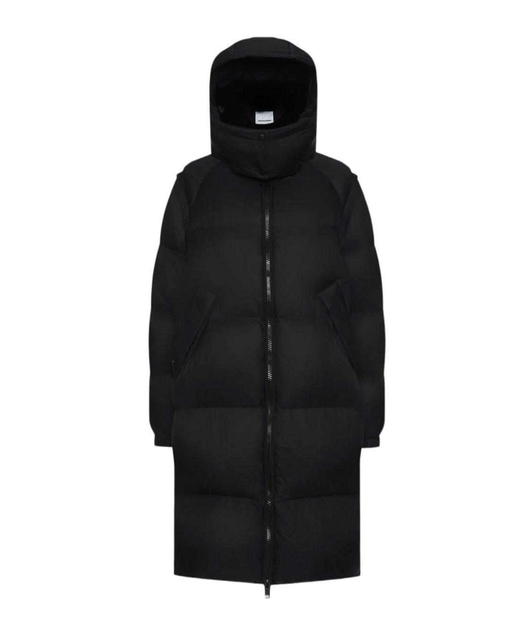 YVES SALOMON Черный полиамидовый пуховик, фото 2