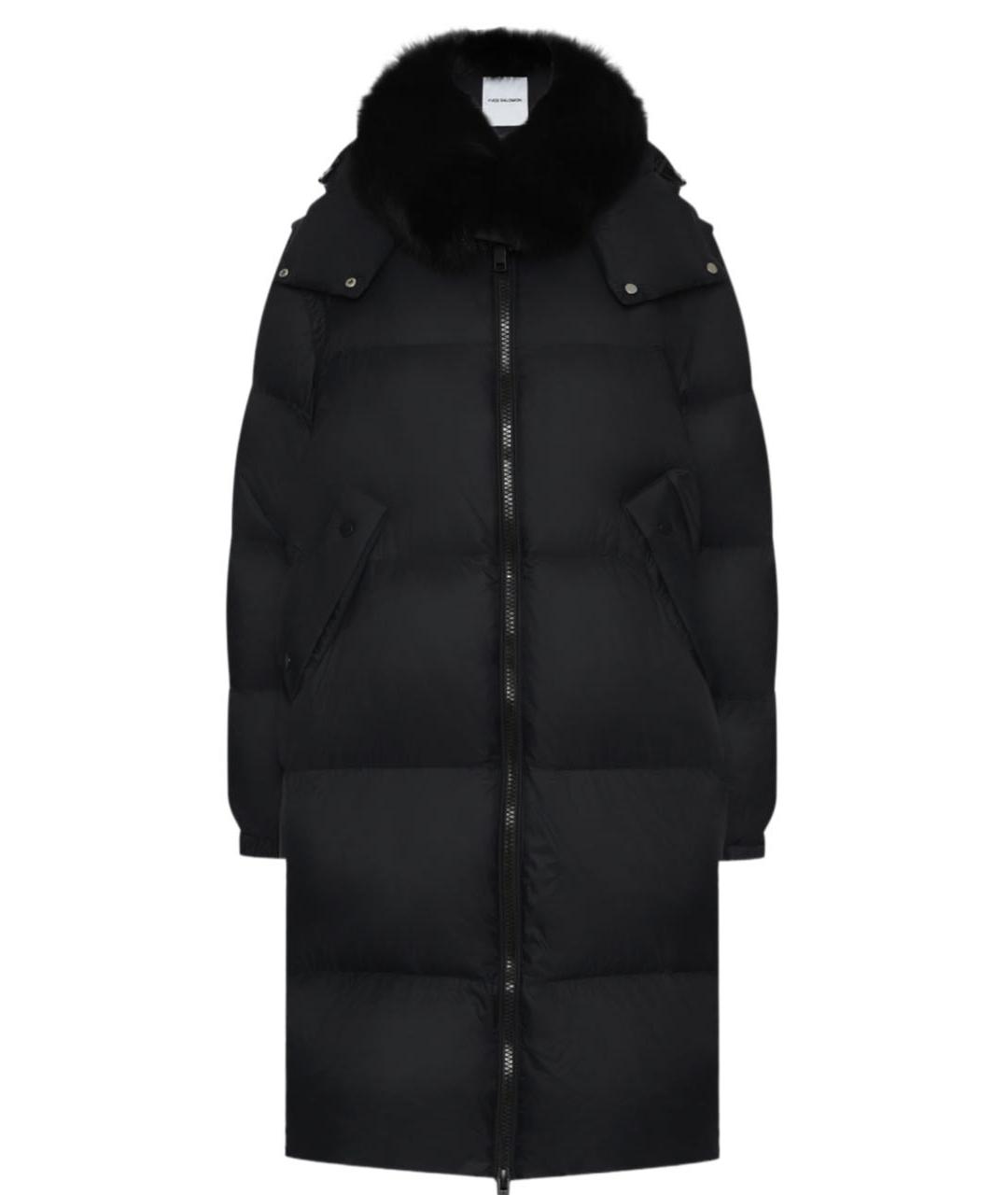 YVES SALOMON Черный полиамидовый пуховик, фото 1