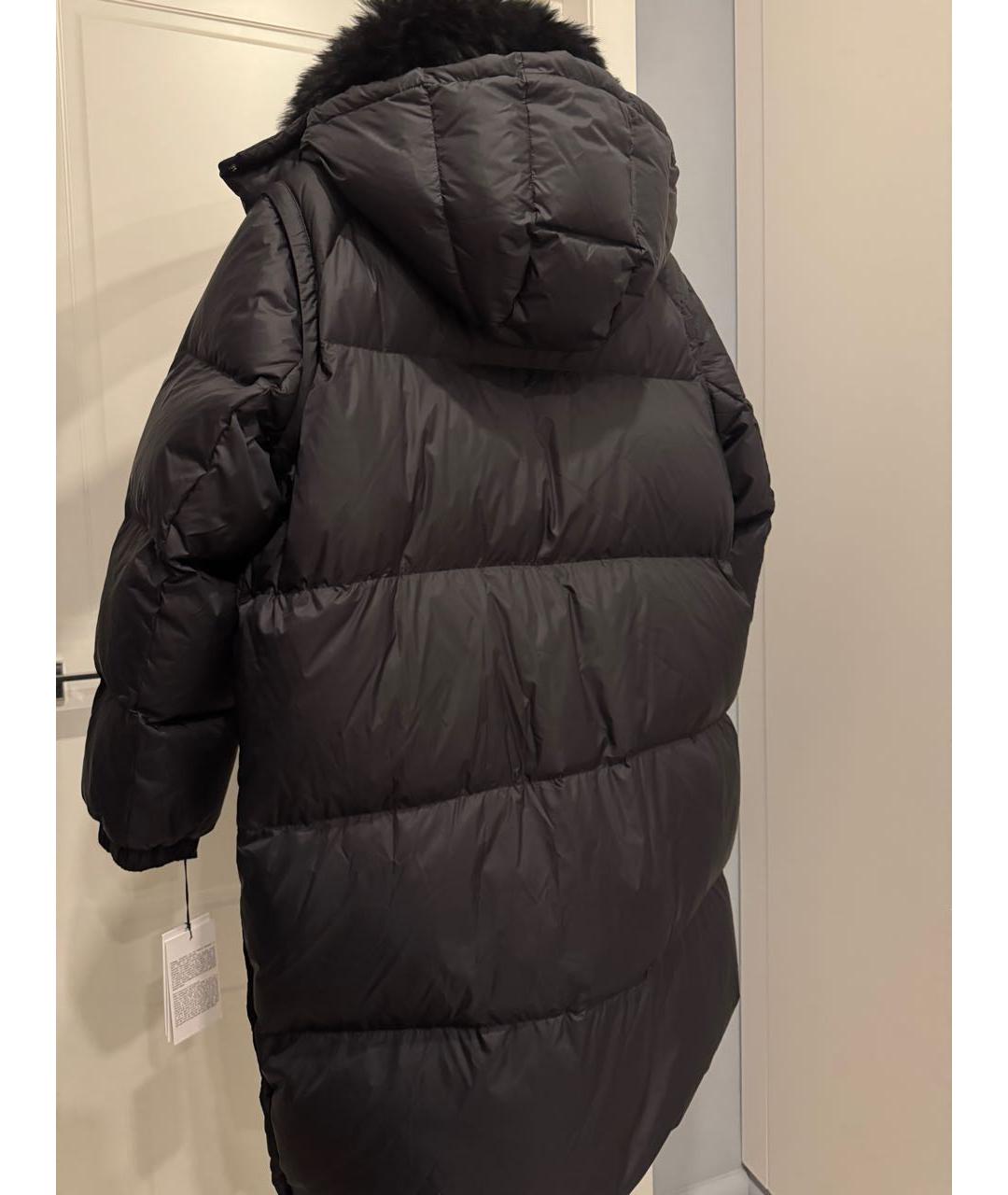 YVES SALOMON Черный полиамидовый пуховик, фото 6