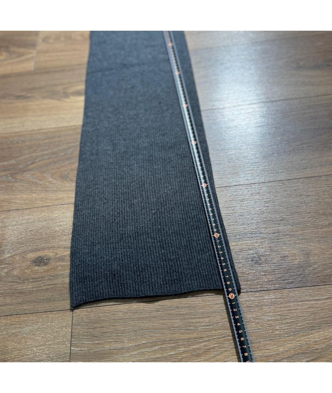 POLO RALPH LAUREN Антрацитовый шерстяной шарф, фото 6