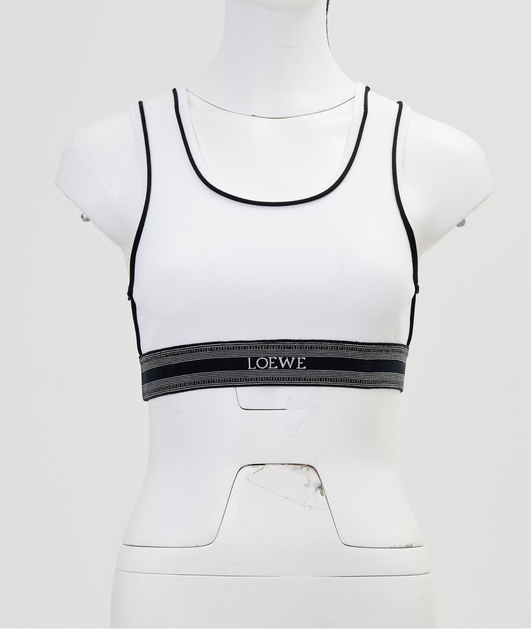 LOEWE Белая вискозная майка, фото 6