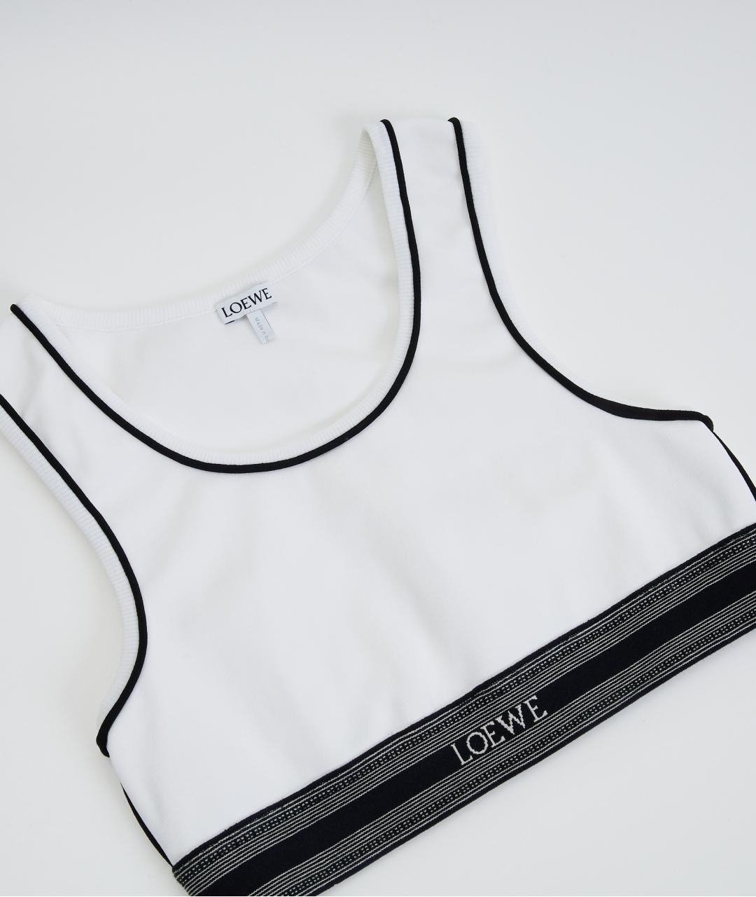 LOEWE Белая вискозная майка, фото 3