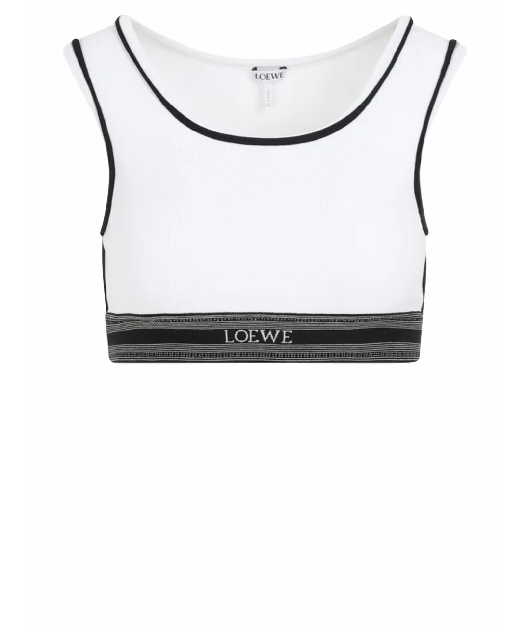 LOEWE Белая вискозная майка, фото 1