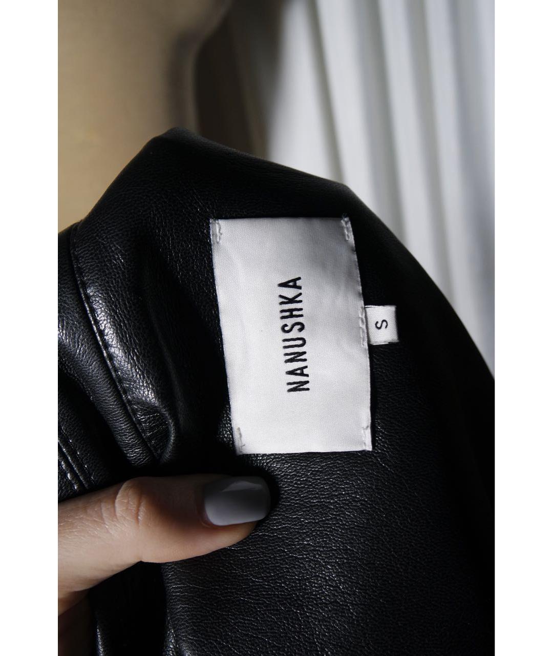 NANUSHKA Черный полиэстеровый тренч/плащ, фото 5