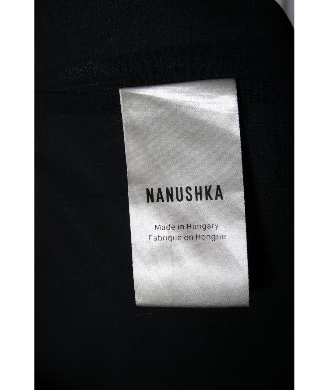 NANUSHKA Черный полиэстеровый тренч/плащ, фото 6