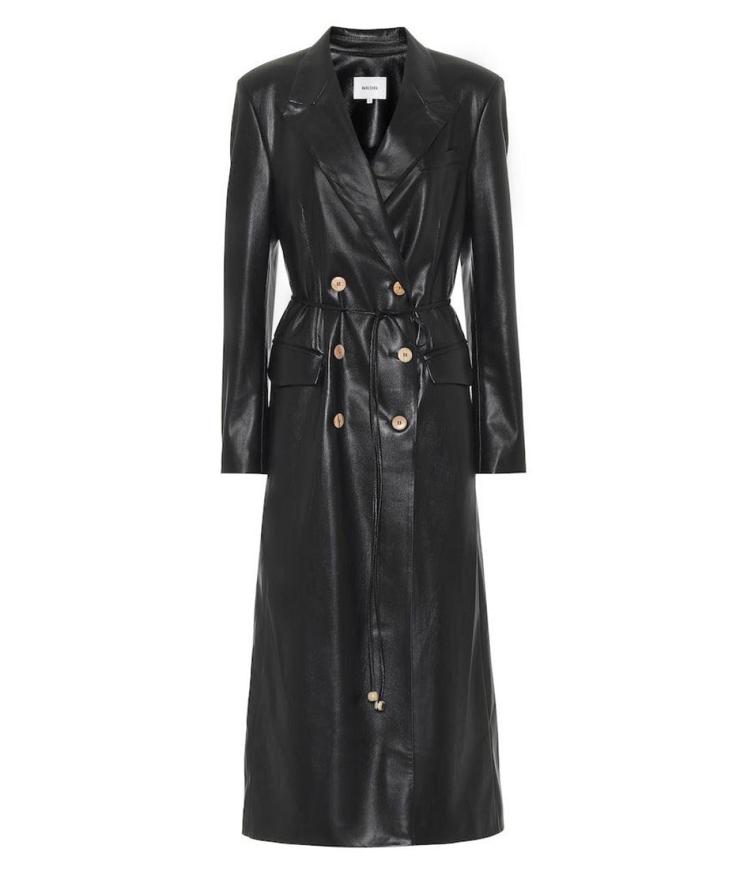 NANUSHKA Черный полиэстеровый тренч/плащ, фото 9