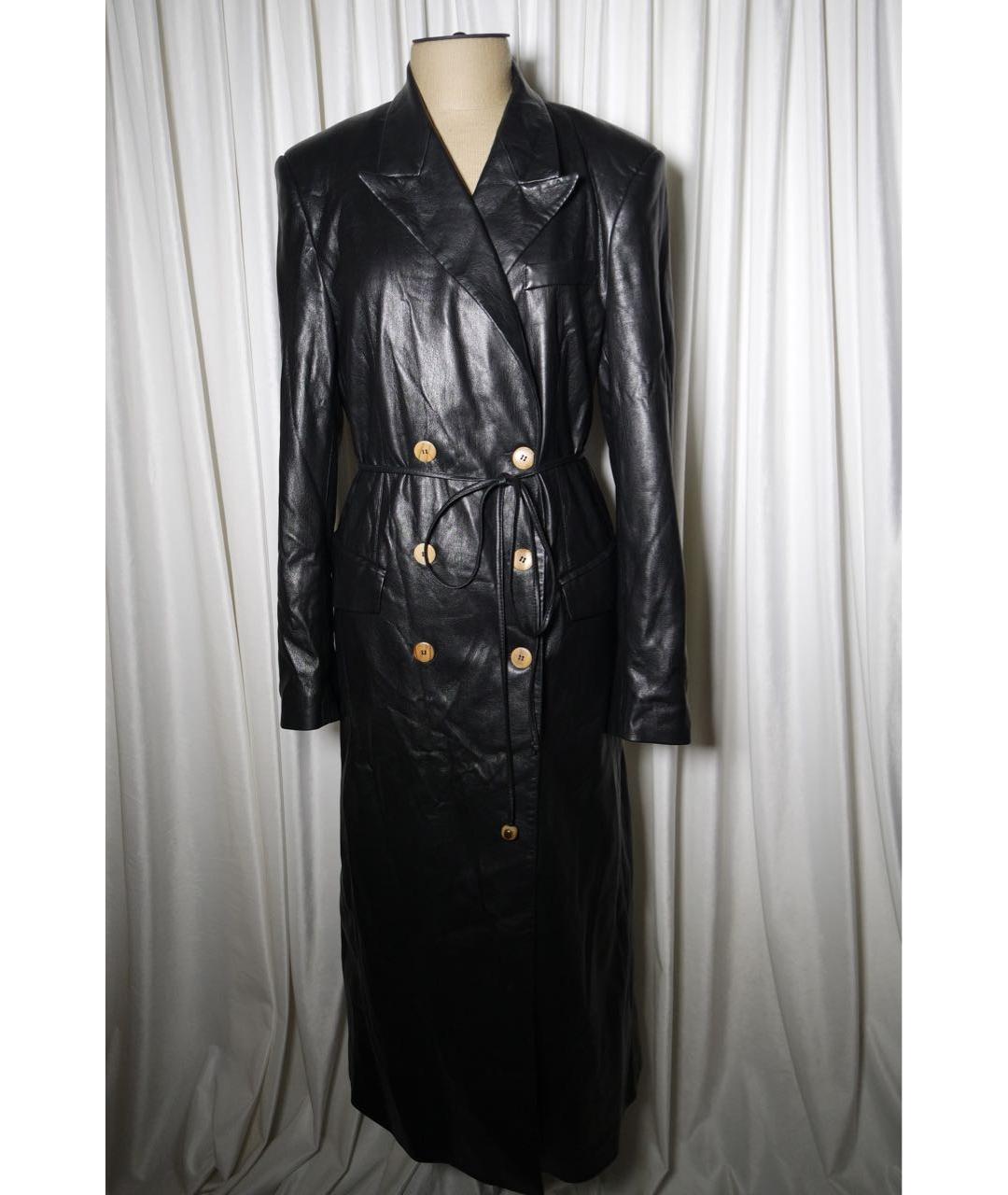 NANUSHKA Черный полиэстеровый тренч/плащ, фото 3