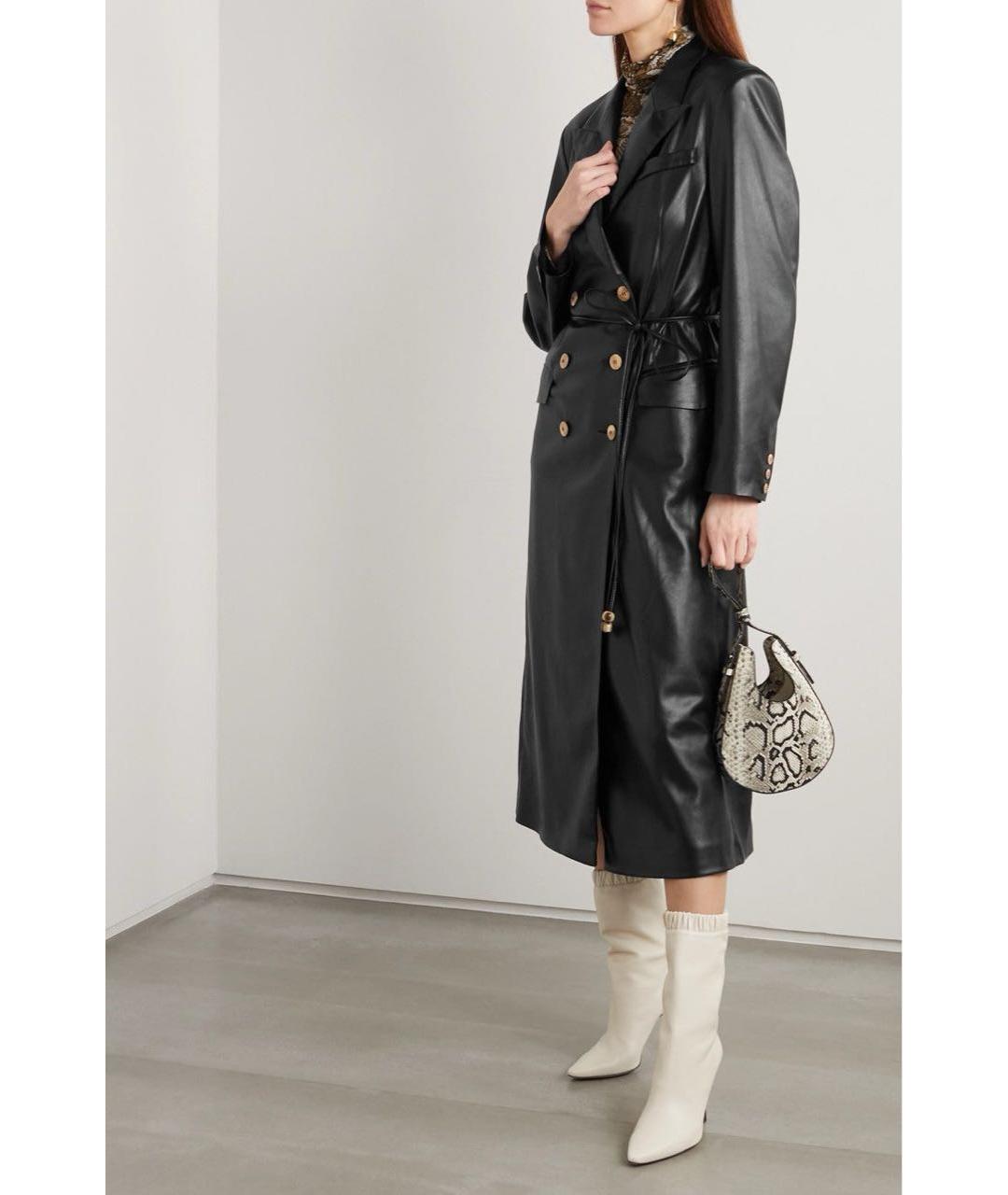 NANUSHKA Черный полиэстеровый тренч/плащ, фото 2