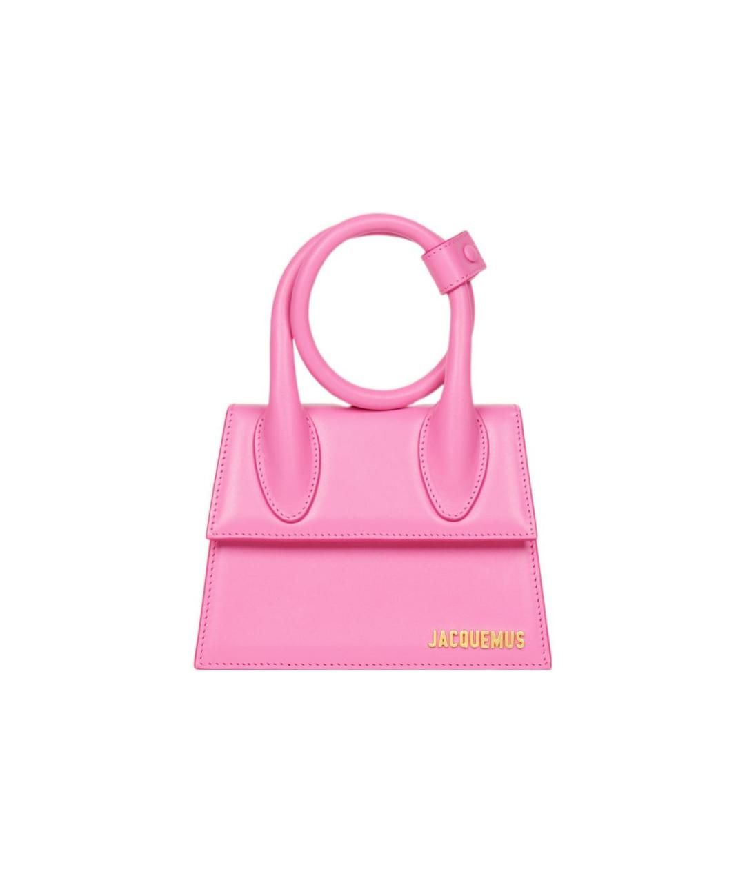 JACQUEMUS Розовая кожаная сумка через плечо, фото 7