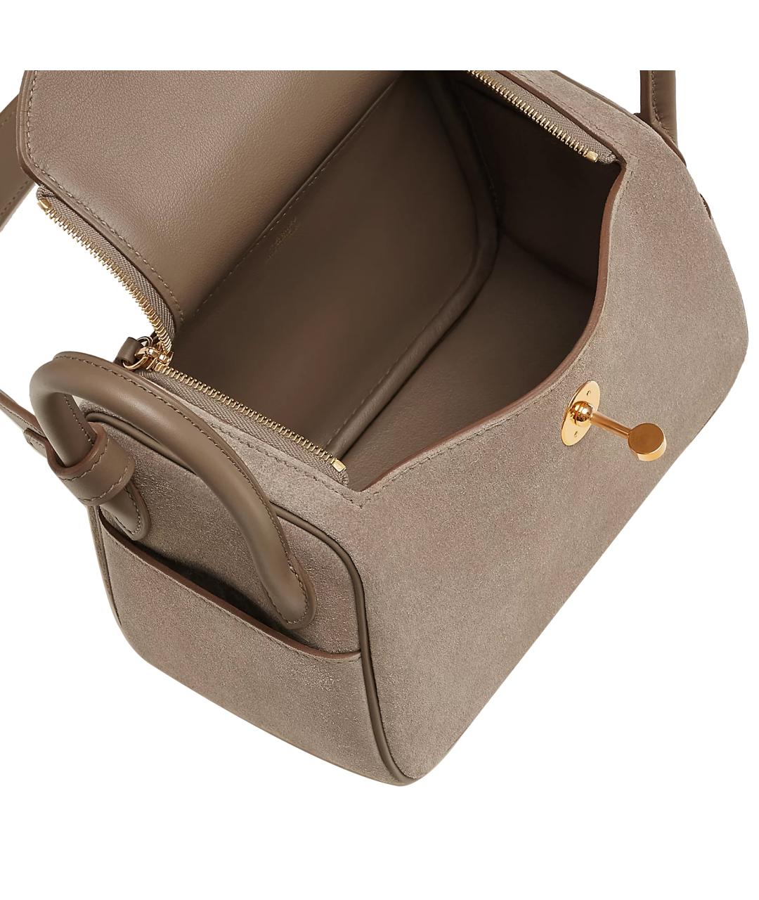 HERMES Коричневая кожаная сумка через плечо, фото 4