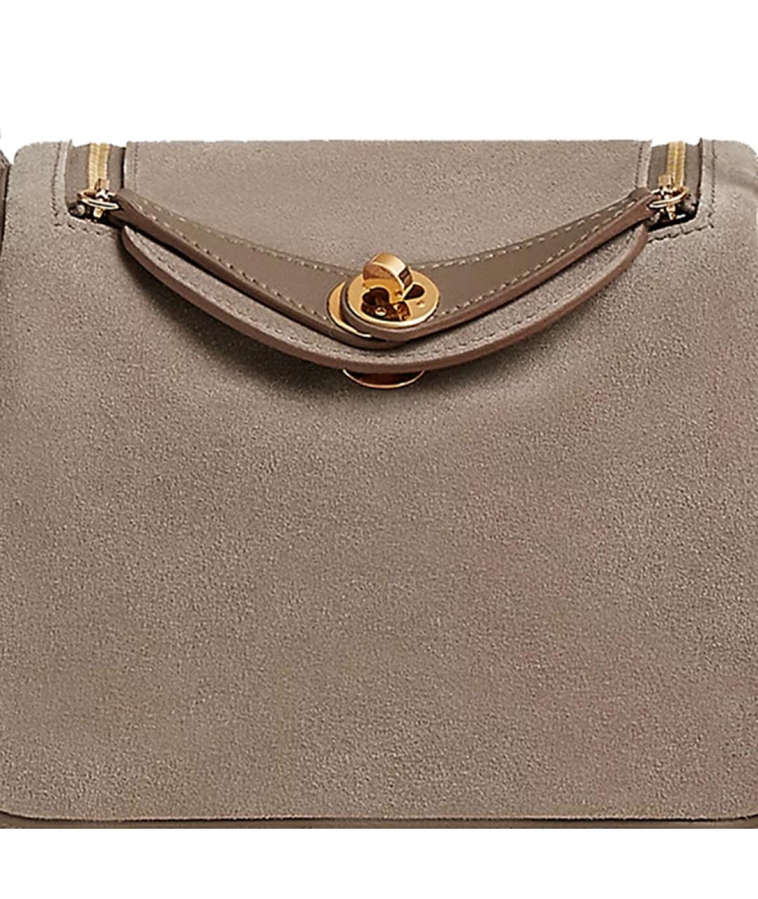 HERMES Коричневая кожаная сумка через плечо, фото 5