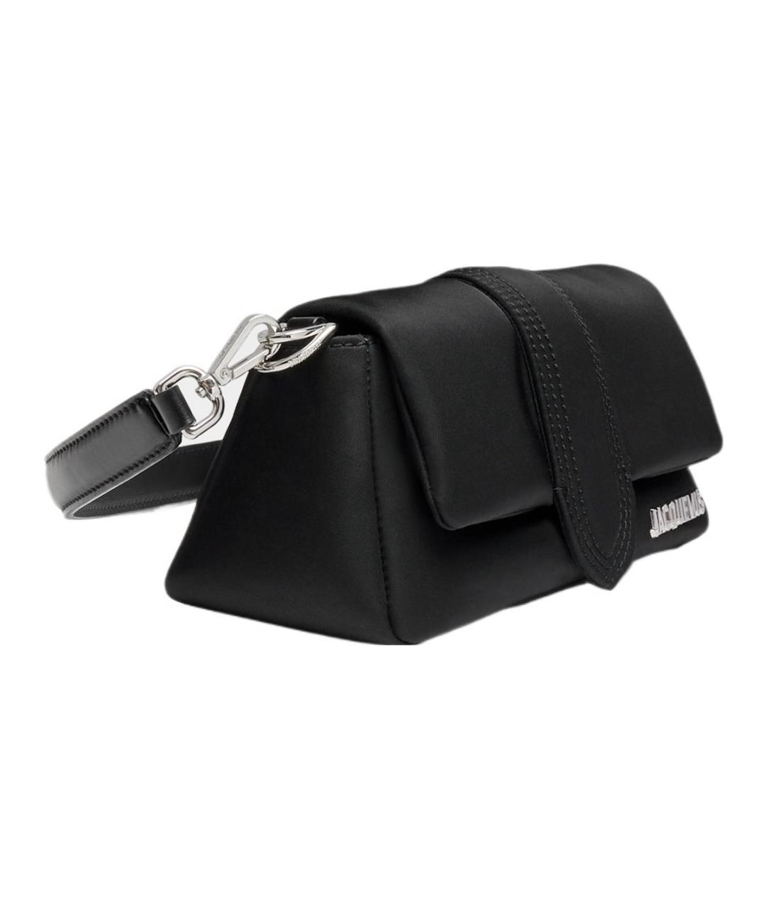JACQUEMUS Черная кожаная сумка через плечо, фото 2