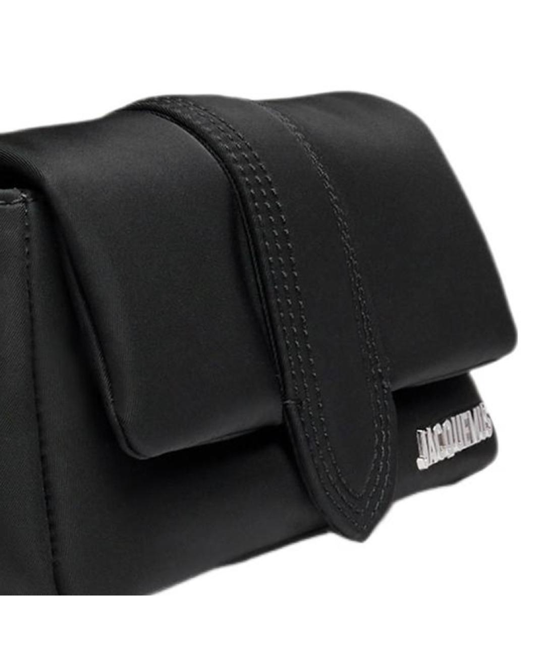 JACQUEMUS Черная кожаная сумка через плечо, фото 5