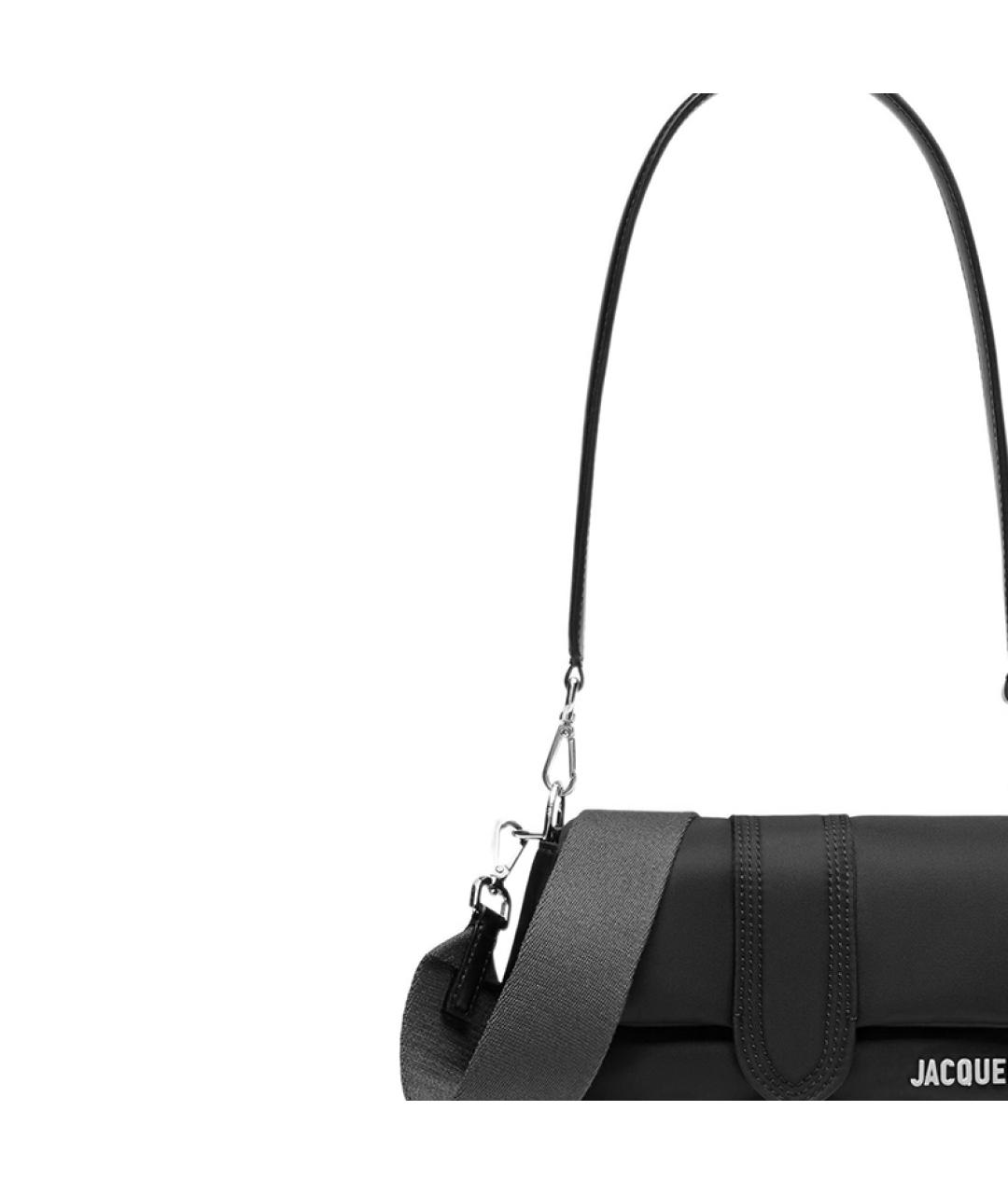 JACQUEMUS Черная кожаная сумка через плечо, фото 4