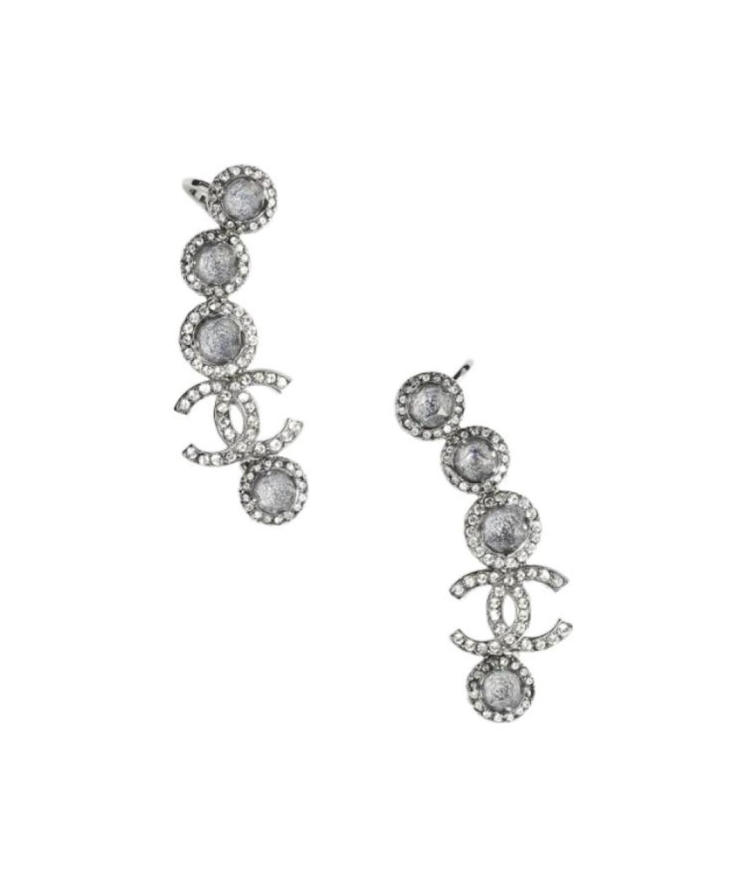 CHANEL Серебряные металлические серьги, фото 1