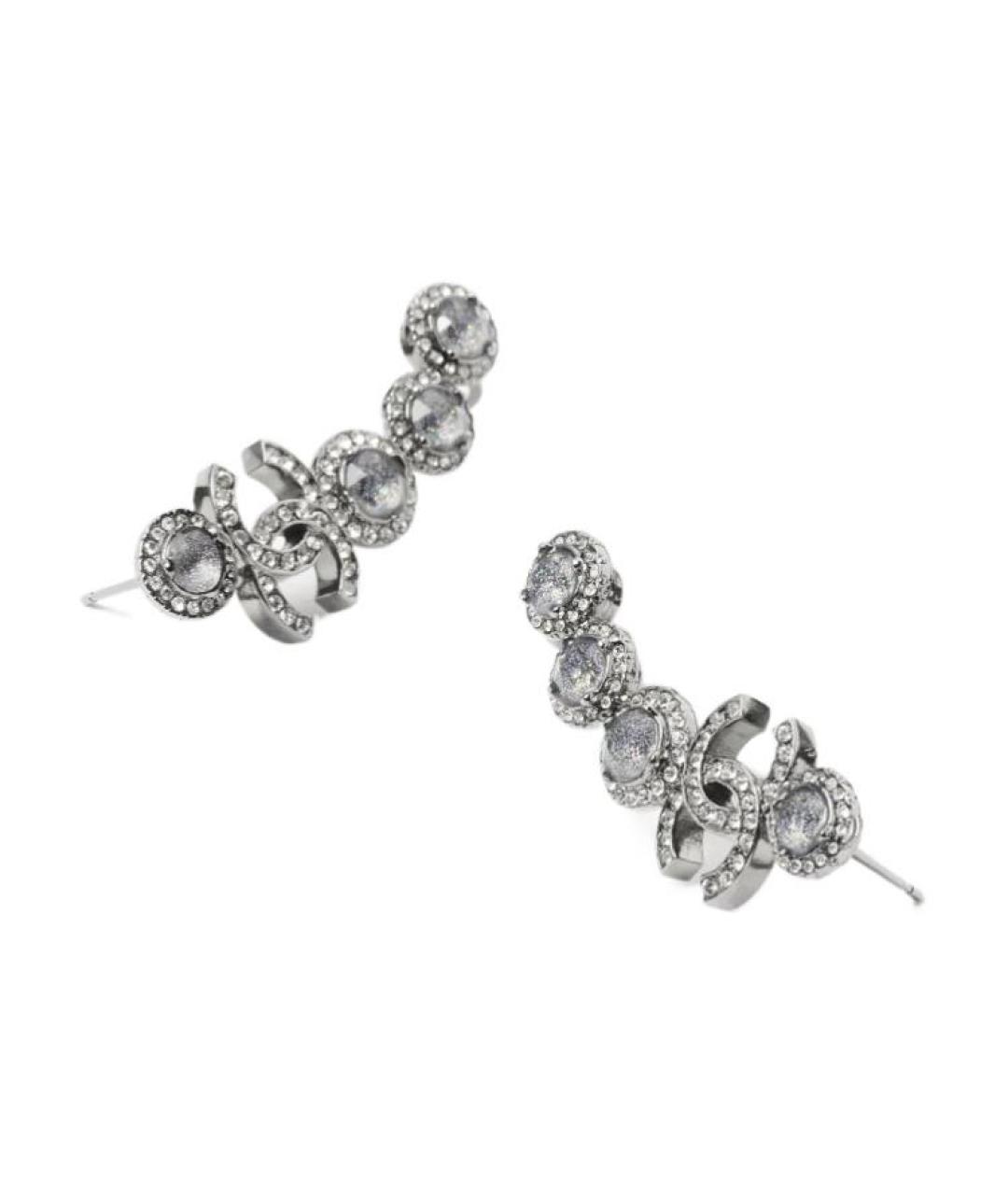 CHANEL Серебряные металлические серьги, фото 2