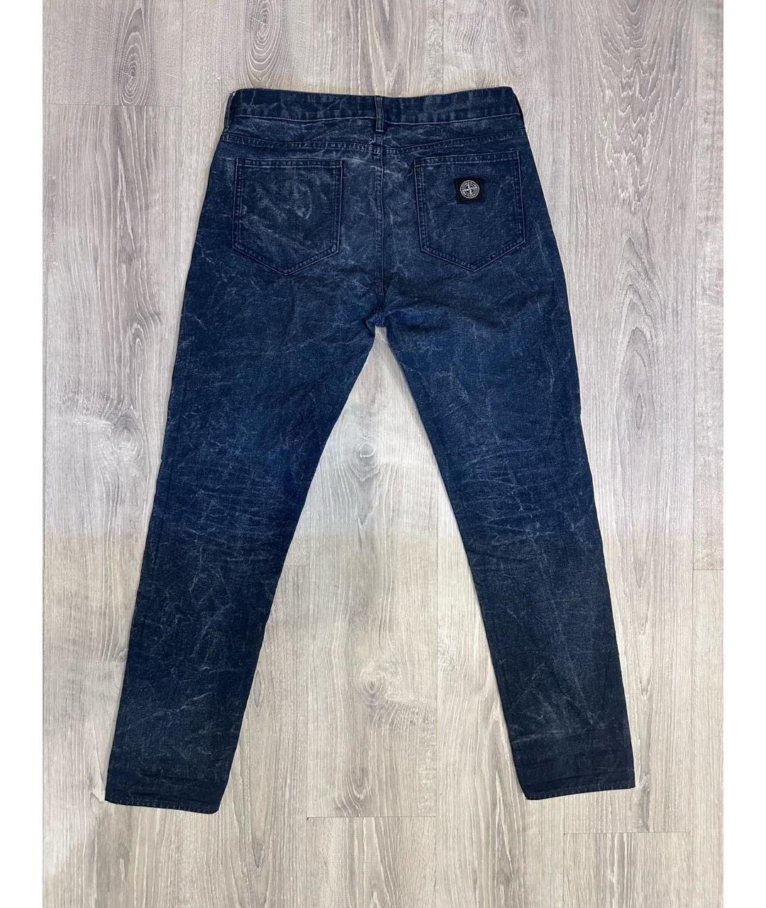STONE ISLAND Синие хлопковые джинсы, фото 5
