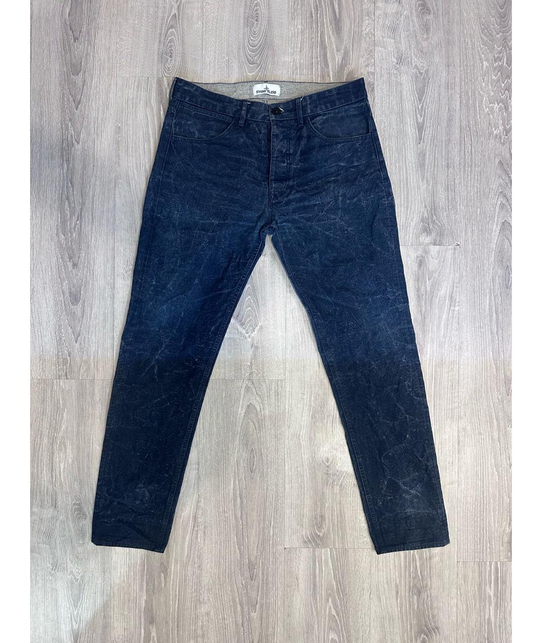 STONE ISLAND Синие хлопковые джинсы, фото 4