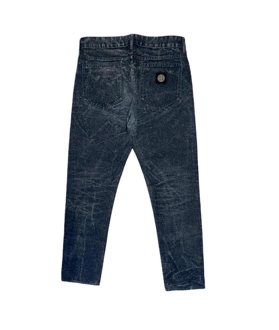STONE ISLAND Синие хлопковые джинсы, фото 2