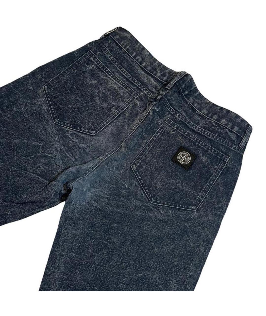 STONE ISLAND Синие хлопковые джинсы, фото 3