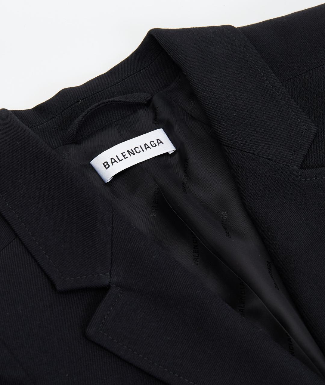 BALENCIAGA Черный шерстяной жакет/пиджак, фото 3