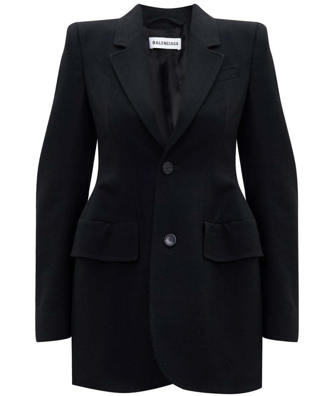 BALENCIAGA Черный шерстяной жакет/пиджак, фото 1