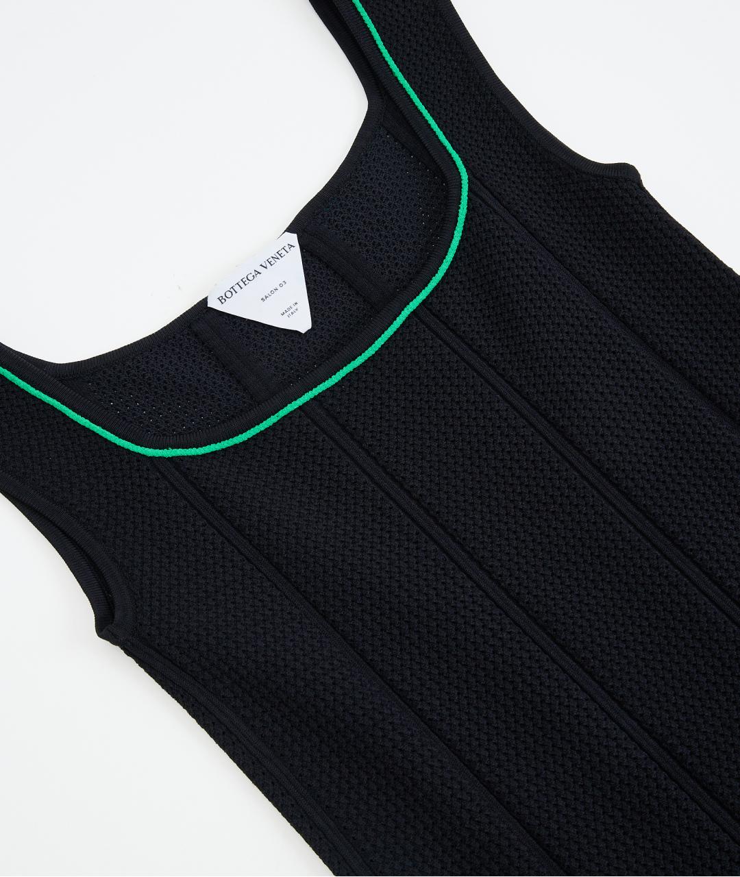 BOTTEGA VENETA Черное вискозное повседневное платье, фото 3