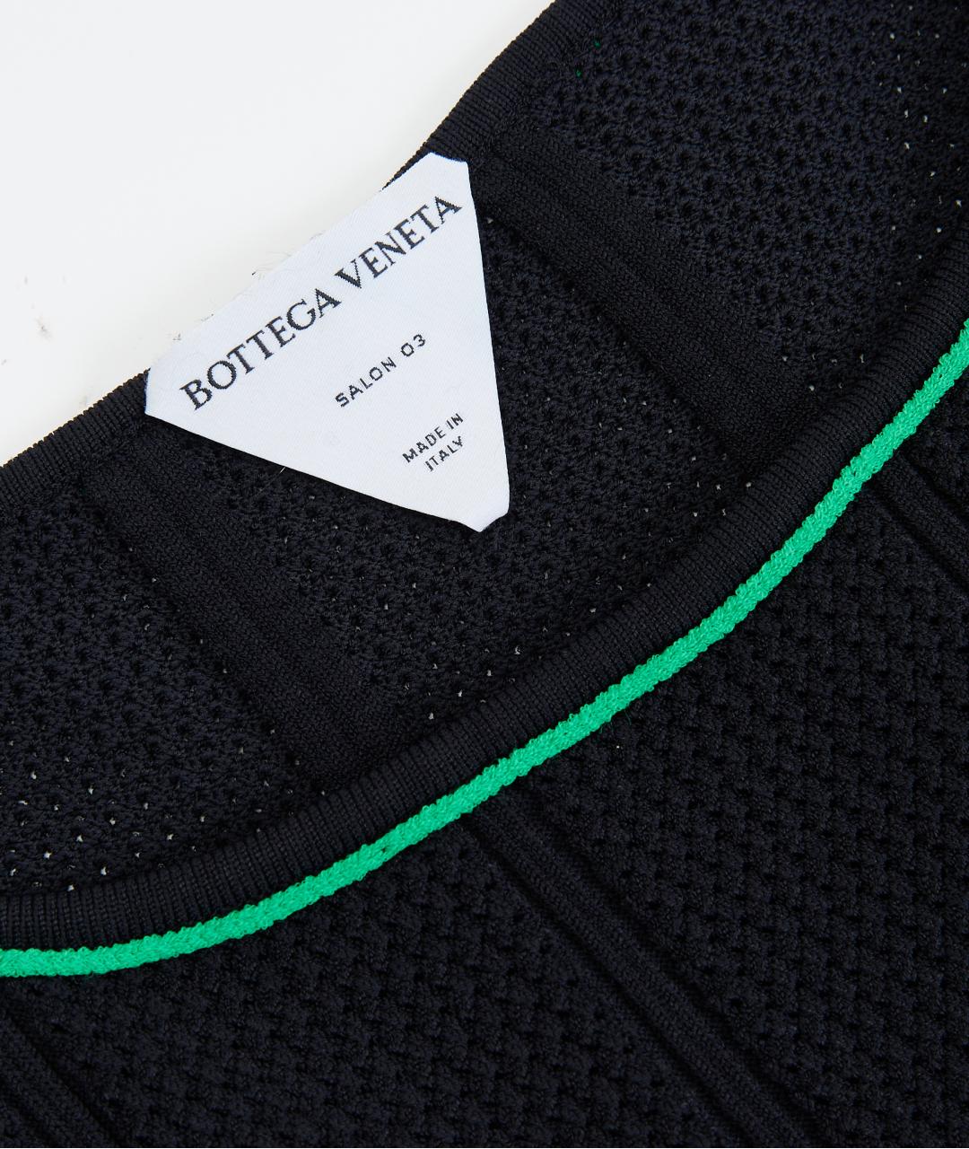 BOTTEGA VENETA Черное вискозное повседневное платье, фото 4