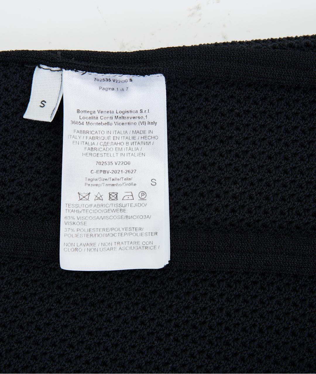 BOTTEGA VENETA Черное вискозное повседневное платье, фото 6