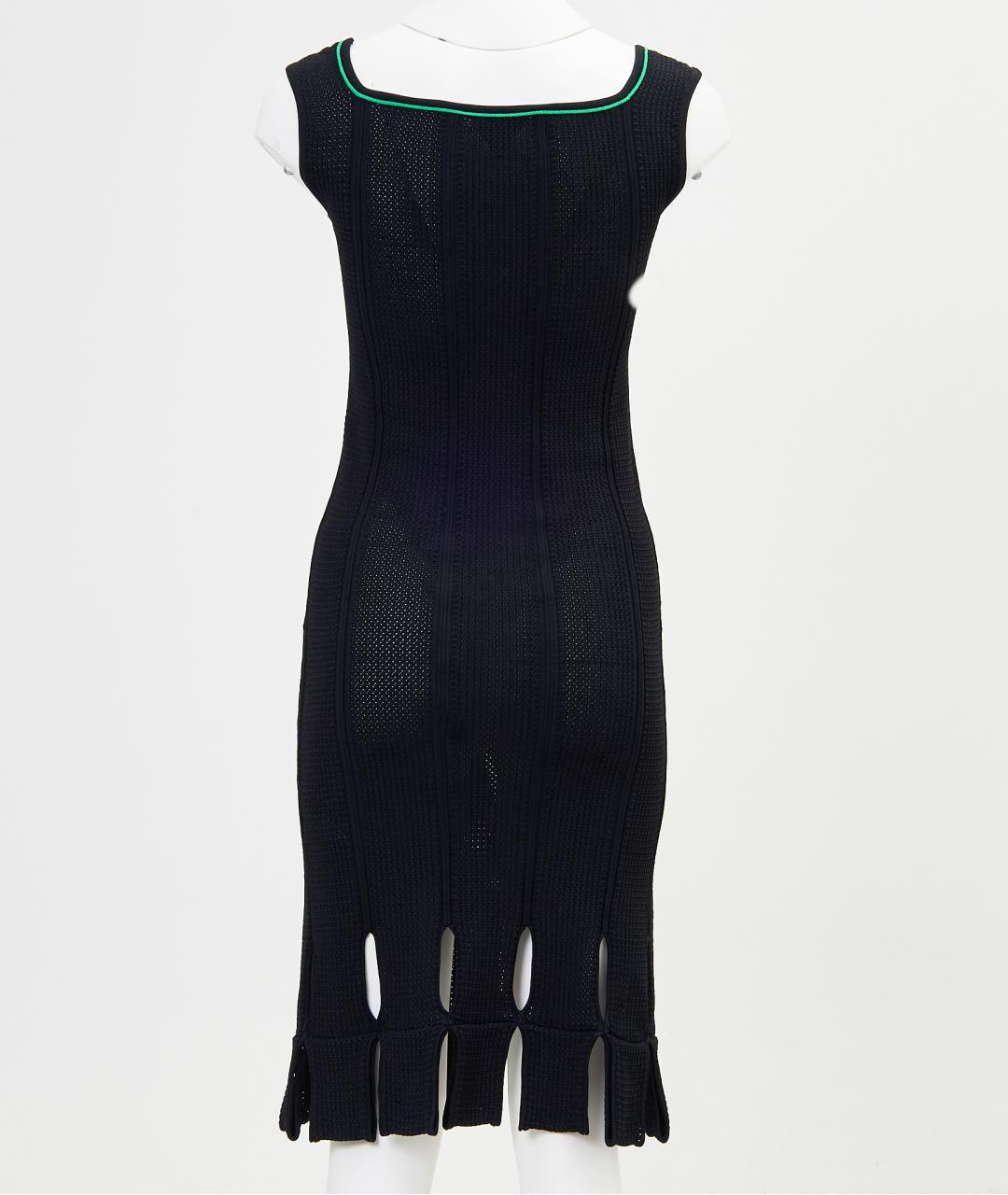 BOTTEGA VENETA Черное вискозное повседневное платье, фото 2