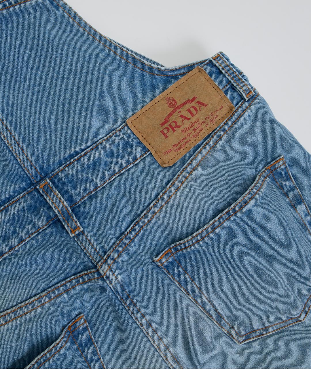 PRADA Голубой хлопковый сарафан, фото 5