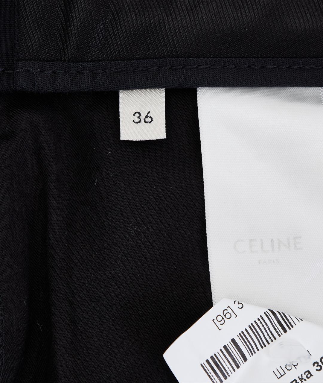 CELINE Черные шерстяные шорты, фото 4