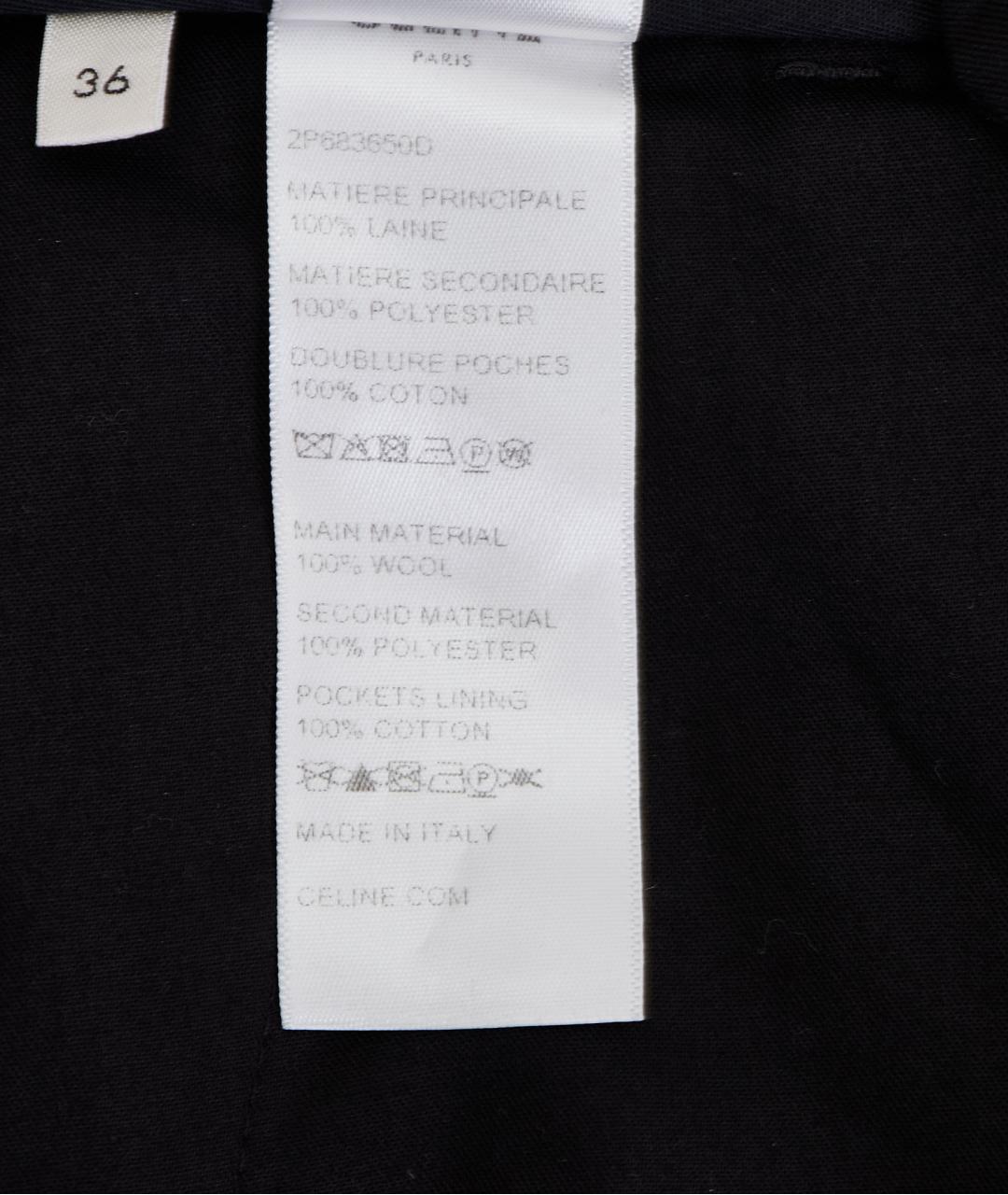 CELINE Черные шерстяные шорты, фото 5