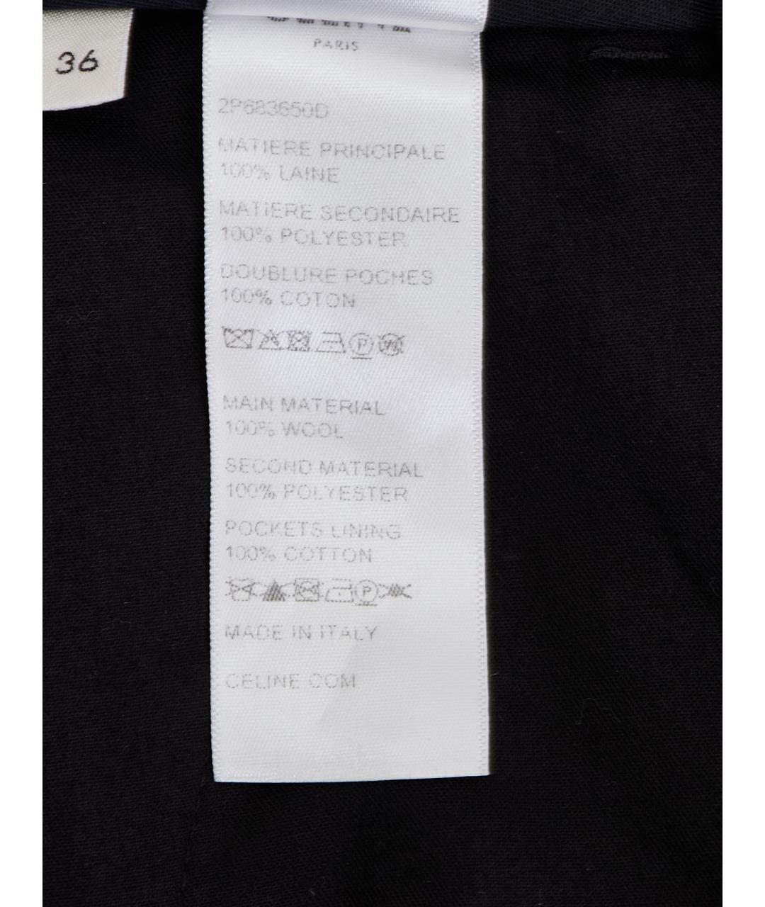 CELINE Черные шерстяные шорты, фото 7