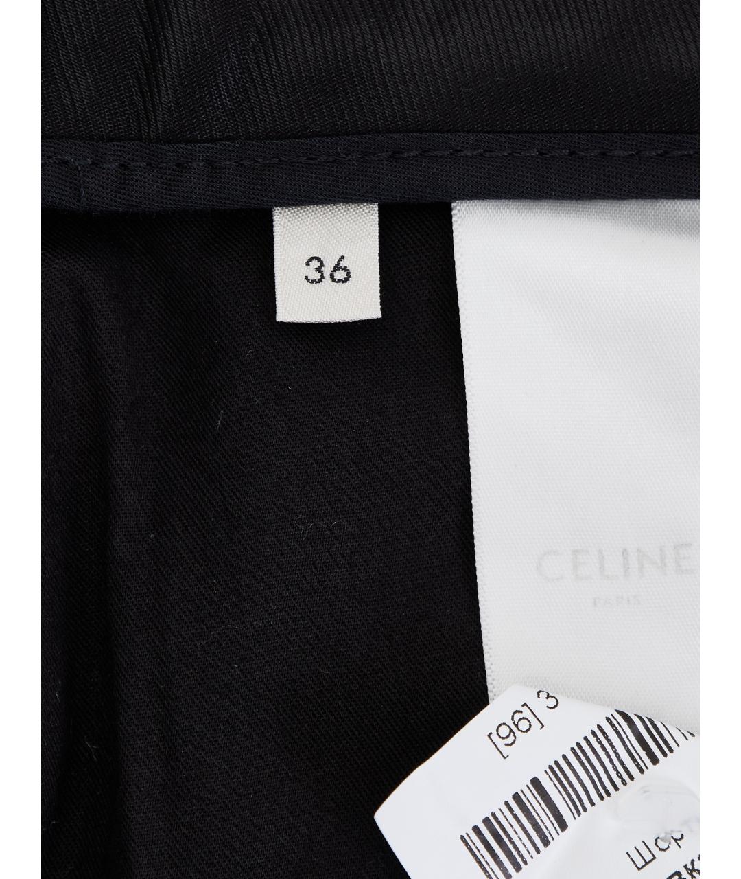 CELINE Черные шерстяные шорты, фото 8