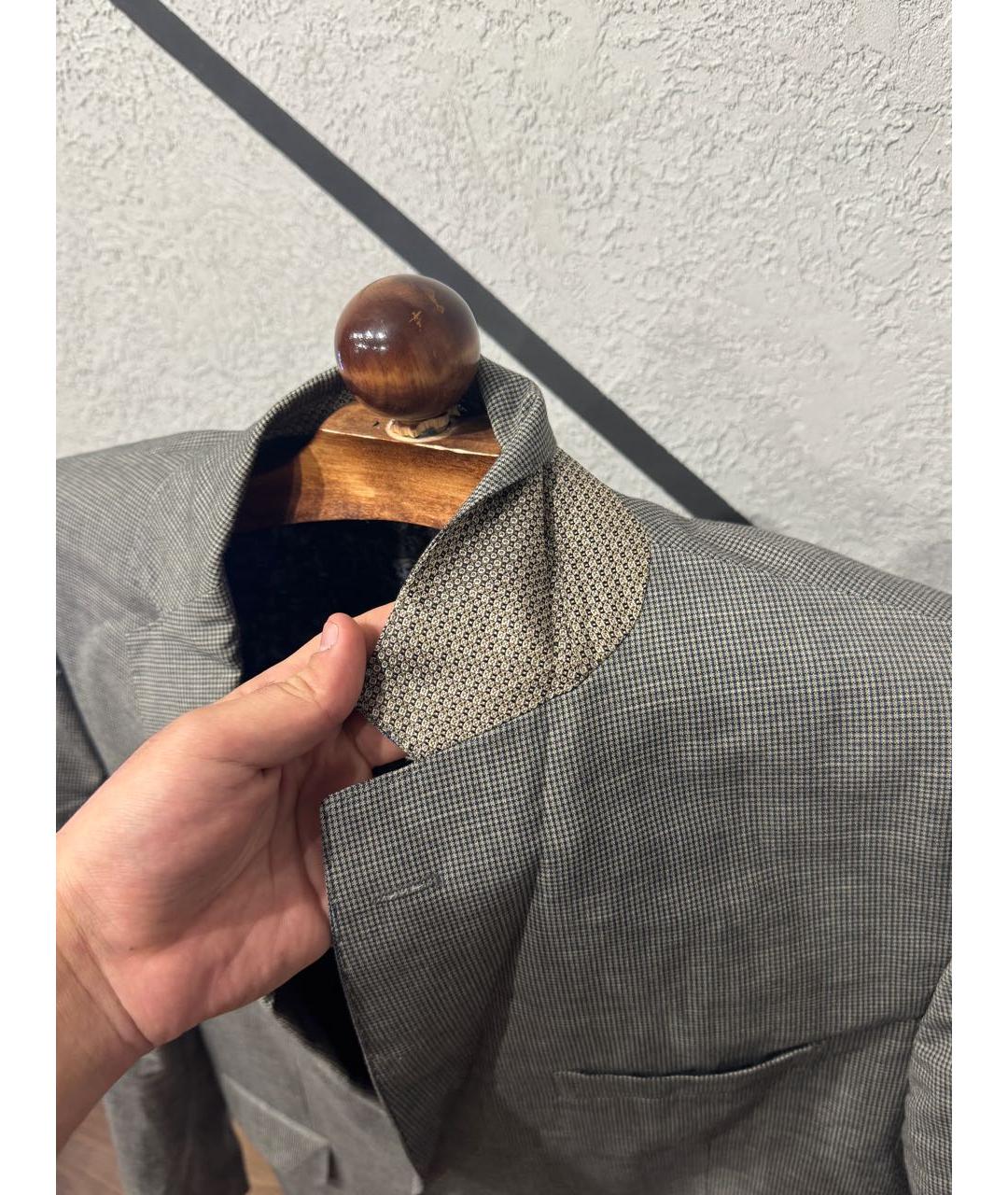 ETRO Серый шерстяной пиджак, фото 3