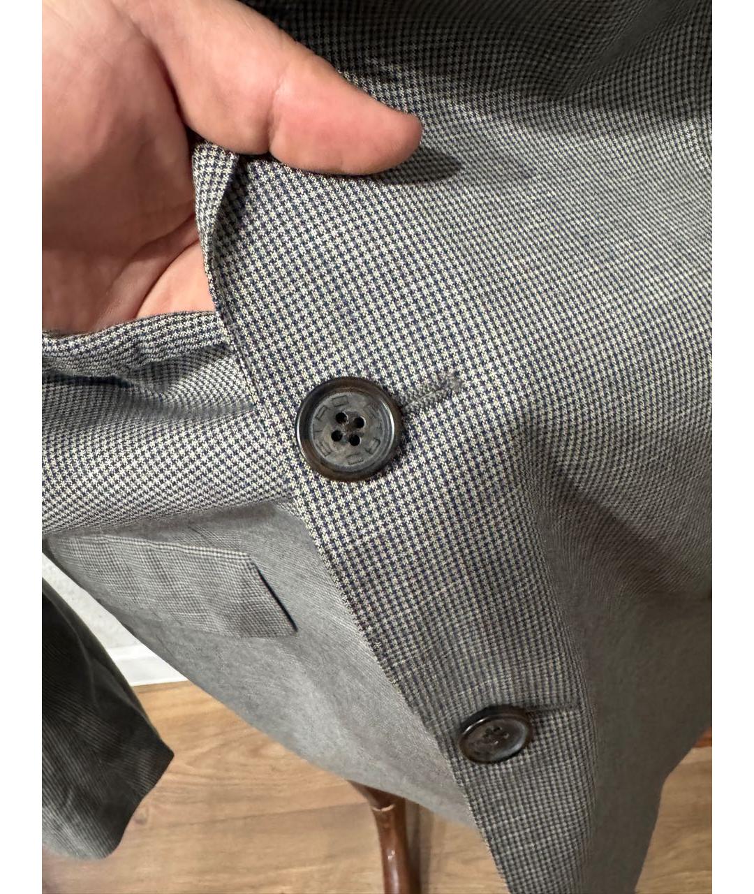 ETRO Серый шерстяной пиджак, фото 4