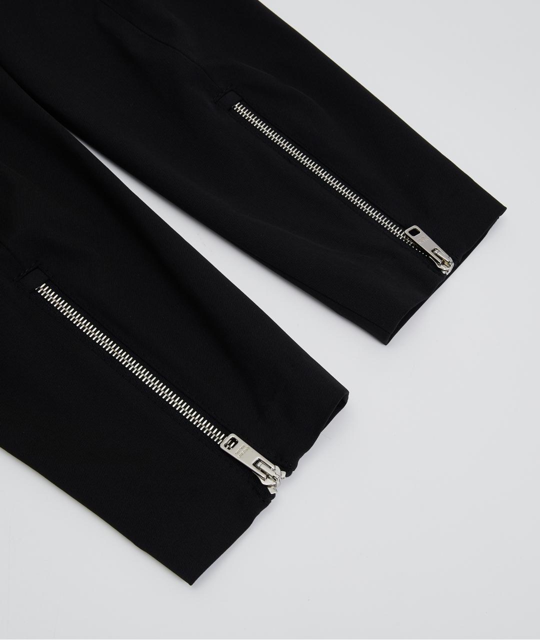 PRADA Черные полиэстеровые брюки узкие, фото 7