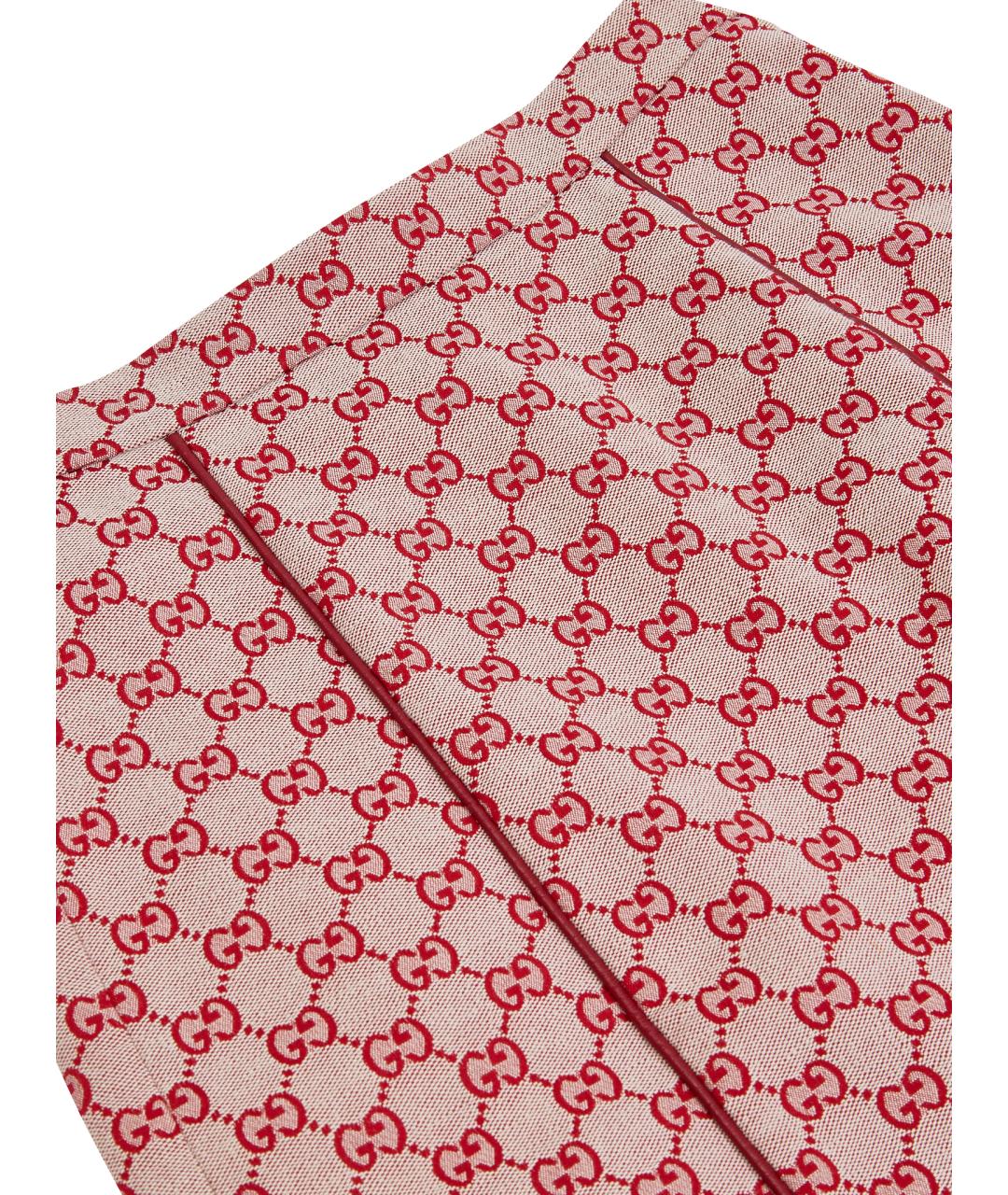 GUCCI Красная хлопковая юбка миди, фото 9
