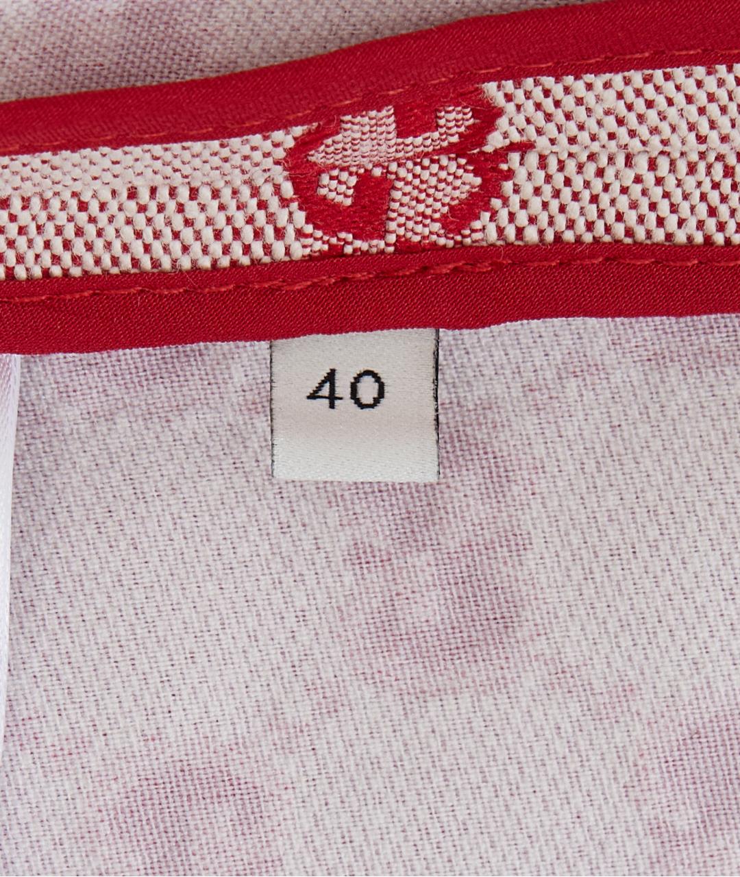 GUCCI Красная хлопковая юбка миди, фото 4